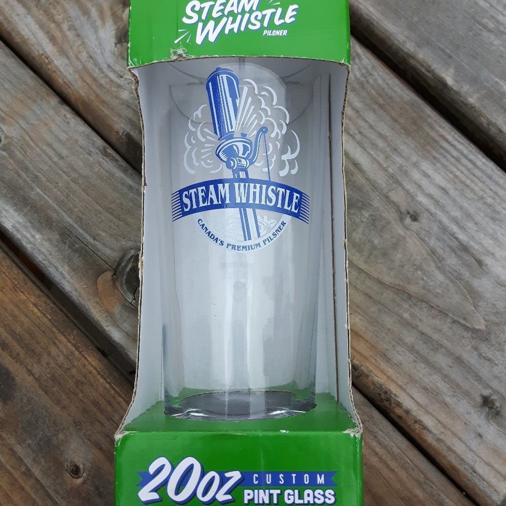 Rare Steam Whistle Custom Pint Glass NIB Brewery